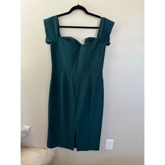NWOT Dress the Population Off-Shoulder Green Midi Dress XL - Picture 7 of 7